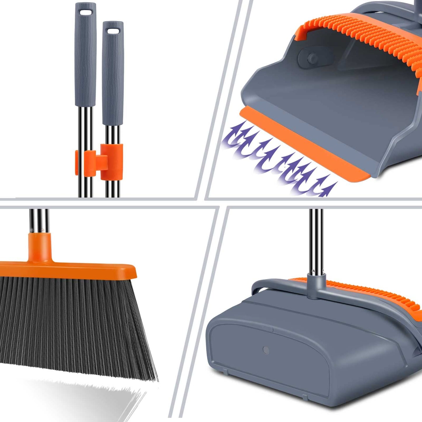 Kelamayi Indoor & Outdoor Sweeping Set with Dustpan Teeth