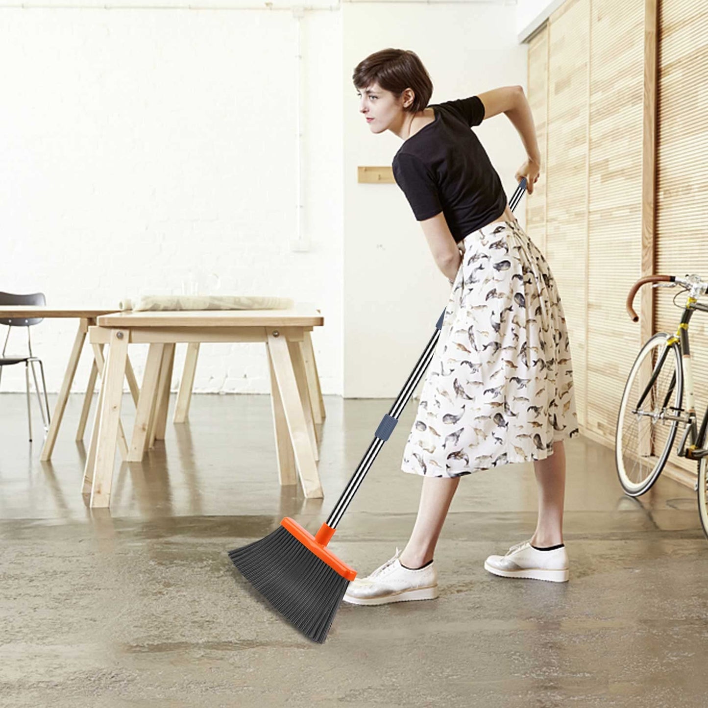 Kelamayi Indoor & Outdoor Sweeping Set with Dustpan Teeth