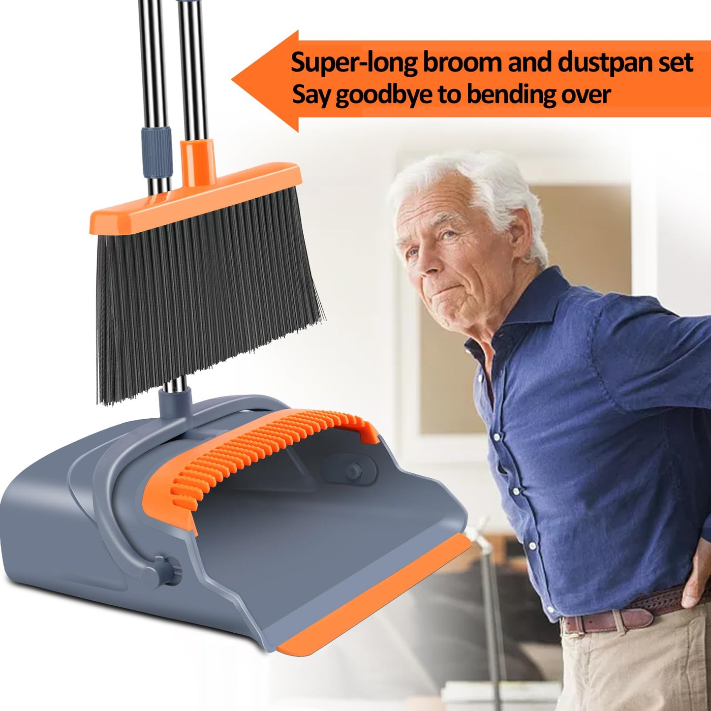 Kelamayi Indoor & Outdoor Sweeping Set with Dustpan Teeth